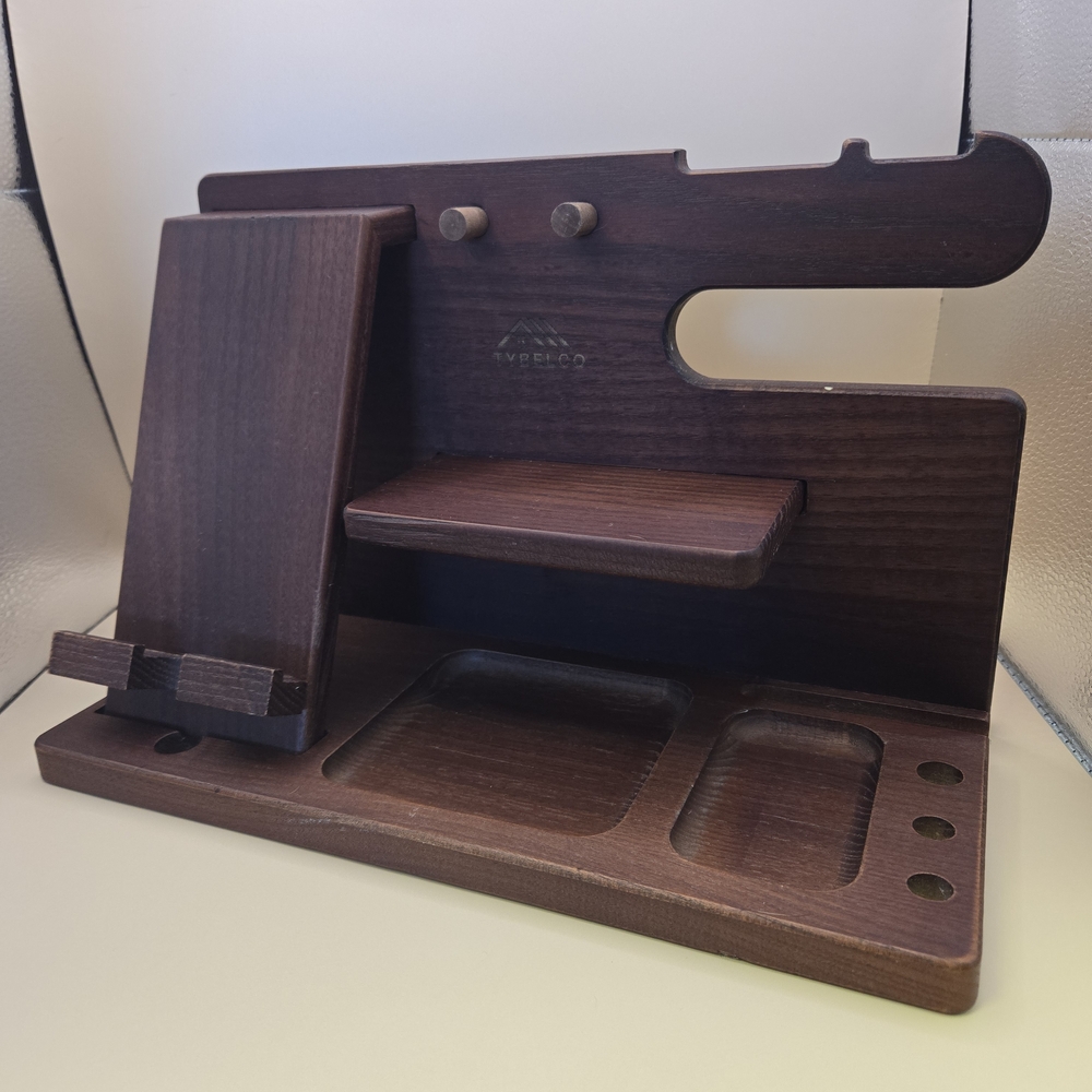 Wooden Desk Organizer by - Brown - Picture 2 of 6